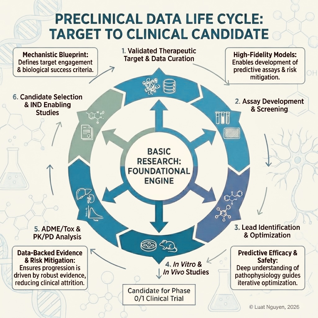 Basic Research and Drug Discovery Data Life Cycle